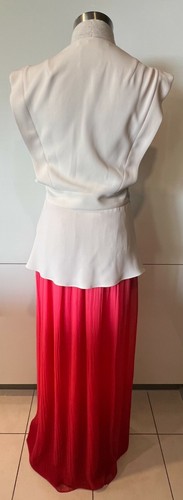 STELLA McCARTNEY Ivory,Red Applique Stretch Zip,Peplum Top,Blouse 40IT/8Aust/4US - Picture 8 of 12
