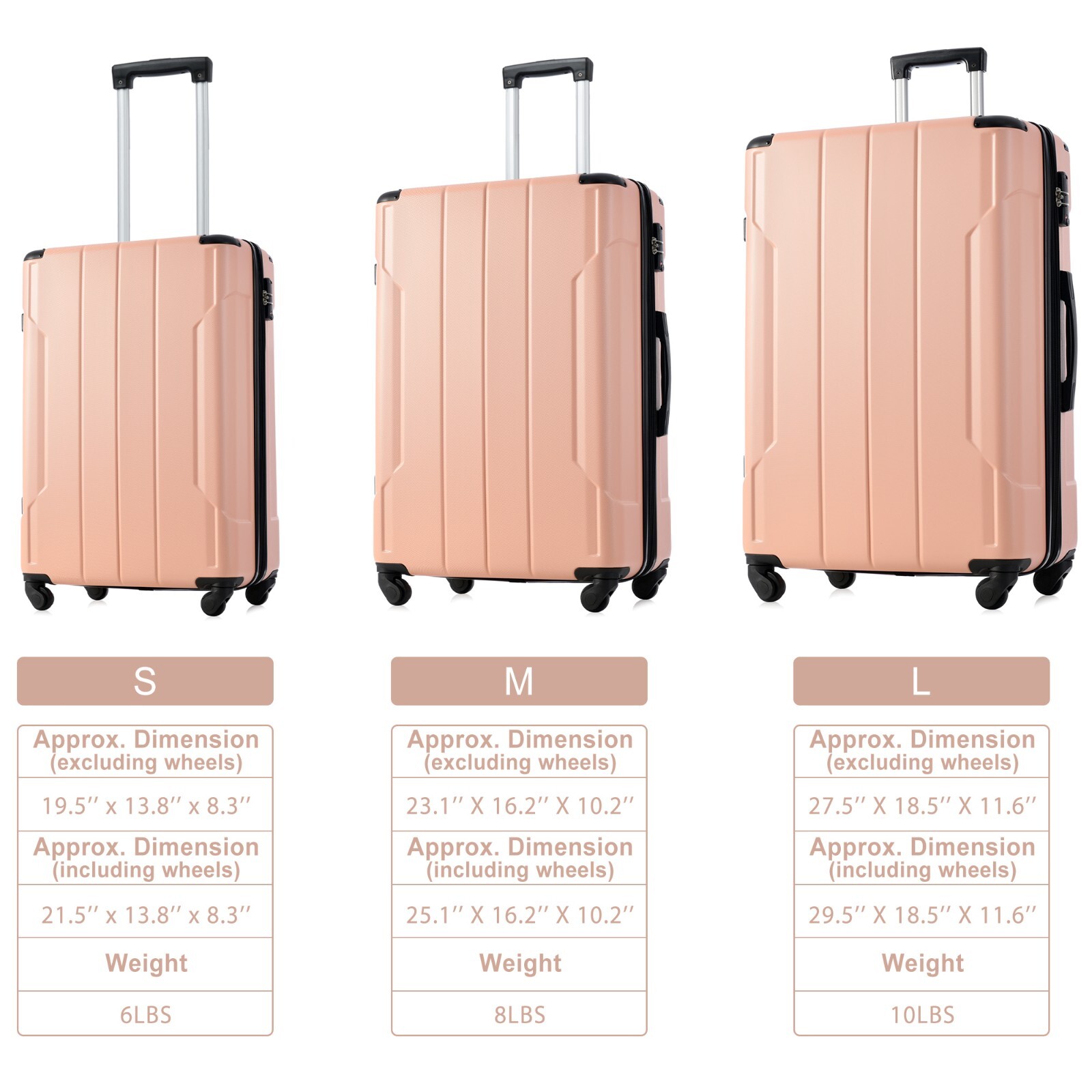 Hardshell Luggage Spinner Suitcase with TSA Lock Lightweight 28'' Single Luggage