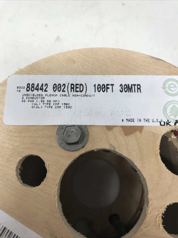Belden Unshielded Plenum Cable Non-Conduit Communications Cable 8842 002100 Red - Image 2 of 4