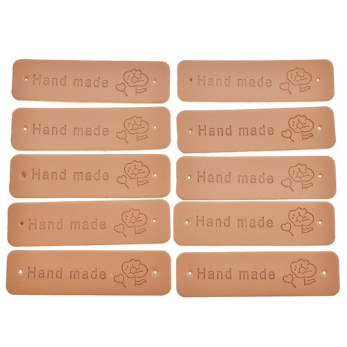 50pcs/bag Handmade Clothes Garment TPU Leather Labels Tags For DIY Sewing Crafts - Picture 19 of 21