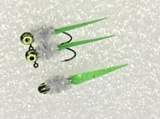 Hand tied crappie jigs/ wedge tail jigs 1/32 Ounce
