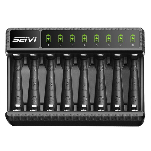 Batería de iones de litio 2/4/8 ranuras 6800mAh 3.7V cargador de batería recargable USB Reino Unido - Imagen 6 de 15