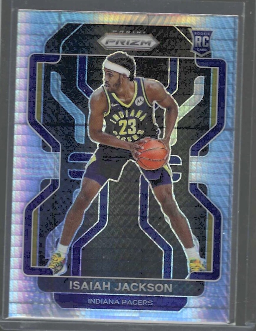 ISAIAH JACKSON 2021-22 PANINI PRIZM SILVER HYPER PRIZM ROOKIE RC #309