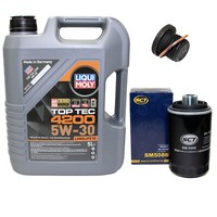 MotoröL Set 5W-30 5 Liter + ÖLfilter SM 5086 + Schraube FüR Seat Exeo VW Amarok