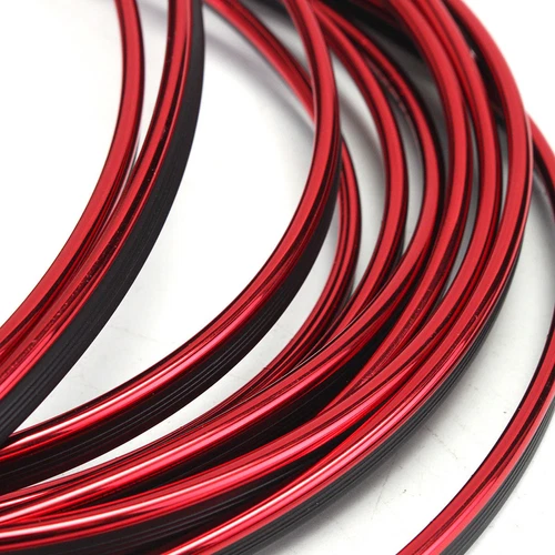 5M Car Grille Interior/Exterior Decoration Chrome Styling Molding Trim Strip Red - Picture 4 of 7