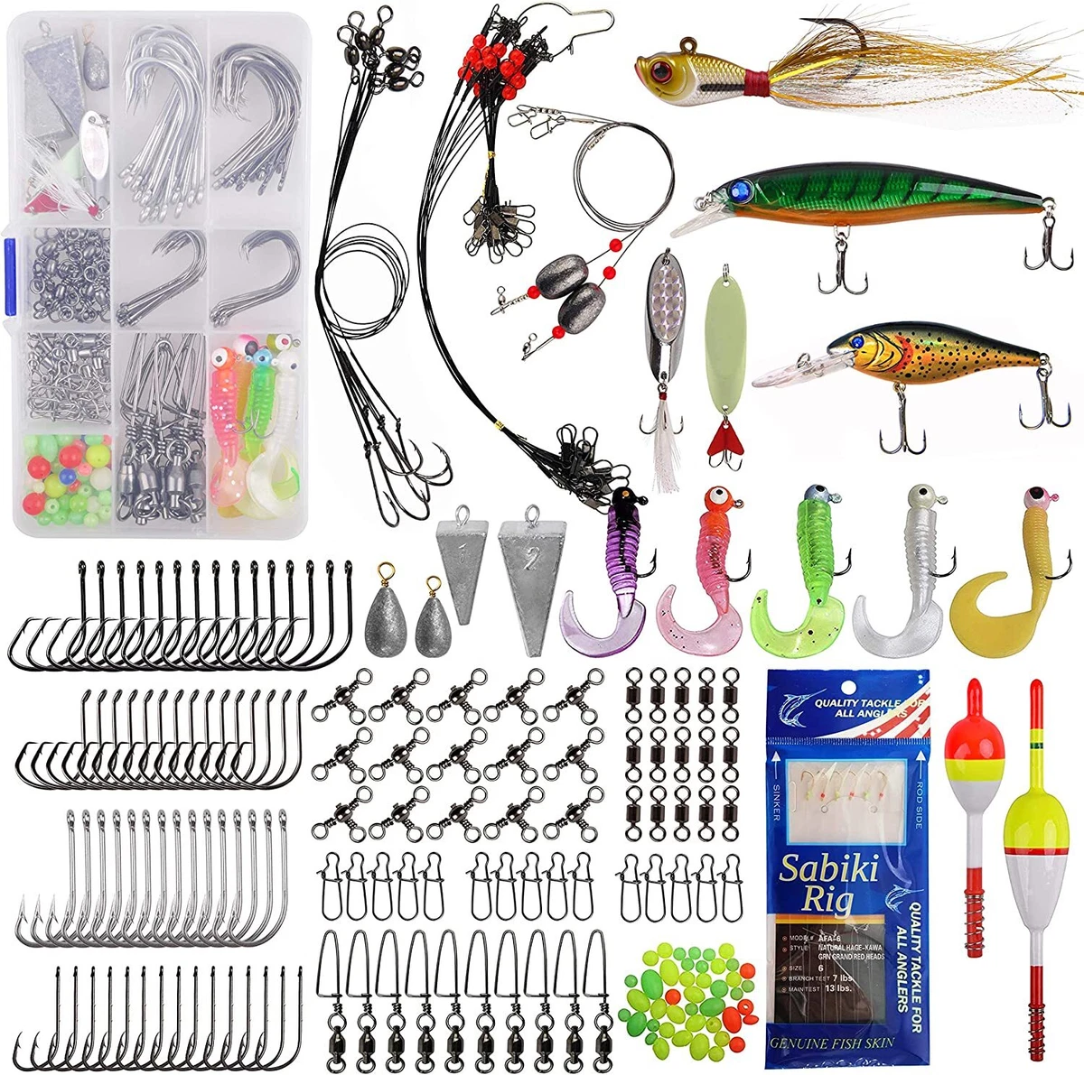 212pcs Saltwater Fishing Tackle Kit Ocean Fishing Gear Accessories Surf  Fishing