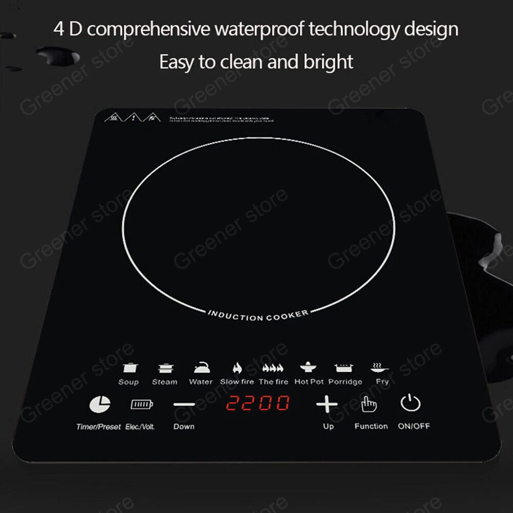 Electric Induction Hob Portable Cooker Digital Touch Single Cooker Hot Plate - Picture 3 of 13