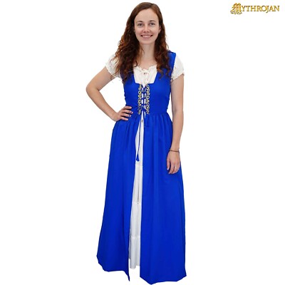 devil in the blue dress summary Natural and Blue Cotton Viking-Inspired Pirate Dress main image 0