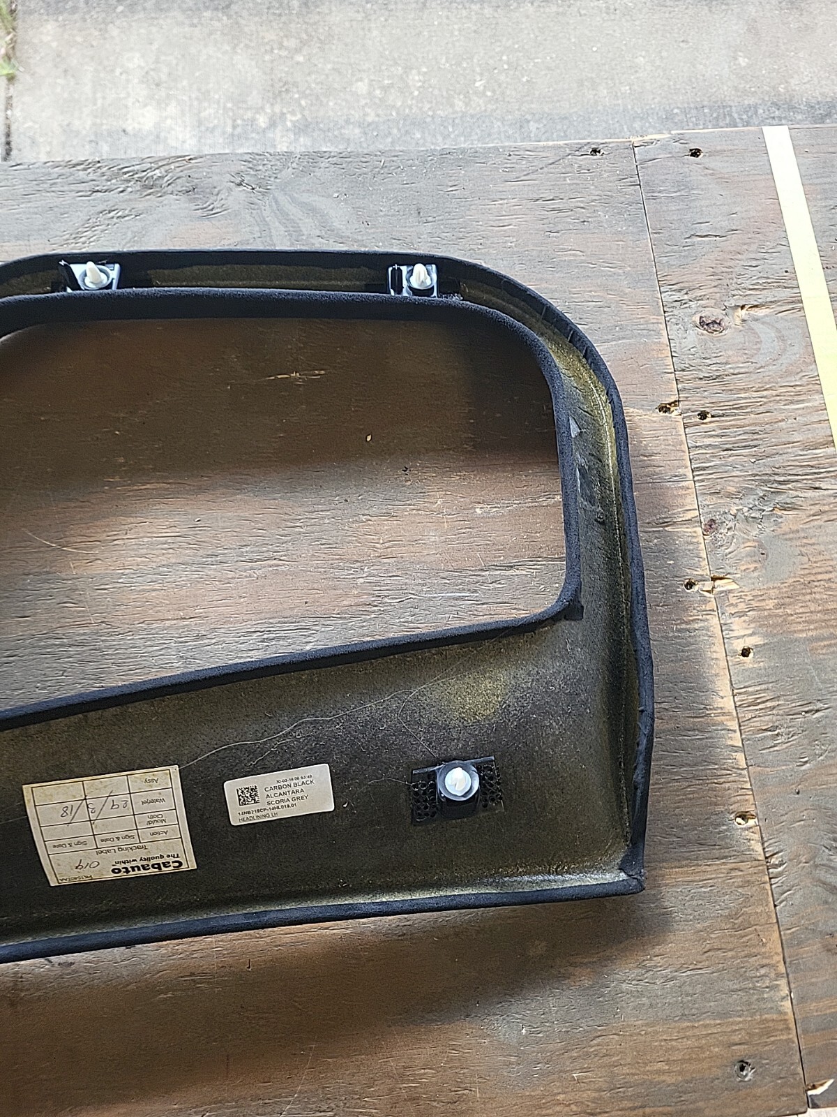 McLaren 720S 720 2018 Left Driver Door Upper HeadLiner Head Liner 17- 20  ;$8