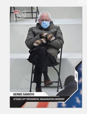 Topps Now Election #21 Bernie Sanders Rookie Card- FREE SHIPPING- NEW