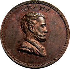 1868 Ulysses S. Grant / Our Next President Medal By John Adams Bolen   (04126)