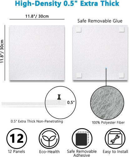 Extra Thick Self-Healing Cork Board Tiles 12 Pack for Home & Office Organization - Picture 5 of 8