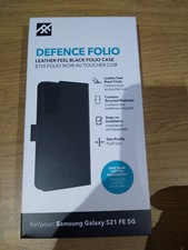 Zagg Defence Folio Leather Feel Wallet Case Samsung Galaxy S21 FE 5G Black