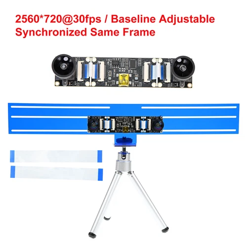 720P USB Camera Module Dual Lens Synchronous, 2560x720 30fps,Baseline Adjustable