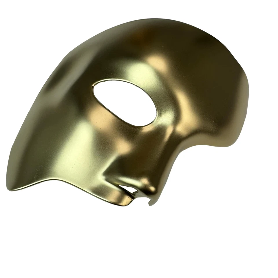 Gold - Phantom of the Opera Half Face Men Masquerade Mask Costume Prom Party - Image 4 of 4