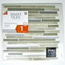 SMART TILES (Capri Taupe SM1069-1) 9.88" x 9.70" (1 sheet) Peel & Stick Mosaic 