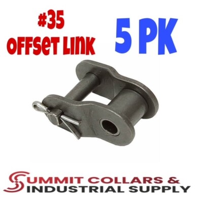 5pcs #35 Chain Offset Half Link Roller 3/8'' Pitch Carbon Steel for 06C Chain