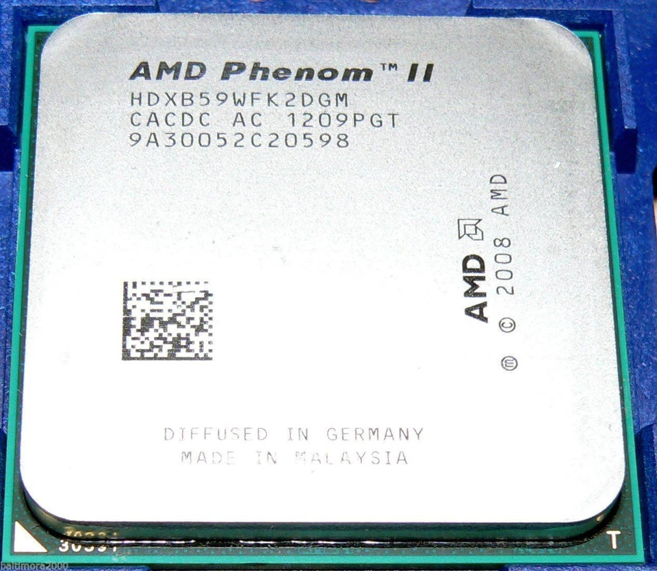 AMD Phenom II X2 B59 CPU 3.4GHz HDXB59WFK2DGM AM3 AM2+ AM3+ 565 - Image 2 of 4