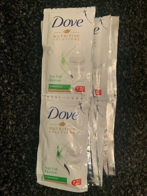 8x Dove Shampoo Hair Fall Rescue Travel Holiday Pouch Pack Sachet 5.5ml