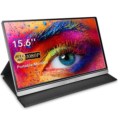 LEPOW Portable Monitor 15.6 Inch 100% sRGB HDR IPS FHD USB-C Laptop HDMI Computer