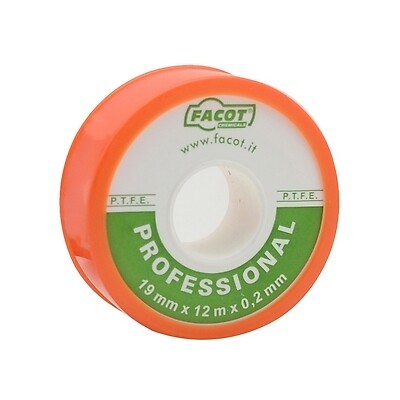 Nastro P.t.f.e Teflon Professional - H 19 Mm X 12 M