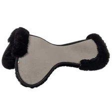 Acavallo Close Contact Memory Foam Full Sheepskin Half Pad - Grey/Black