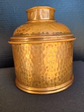 1940s tobacco humidor hammered copper.