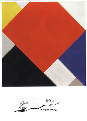 Kunstpostkarte  -  Theo van Doesburg:  Counter-Composition V
