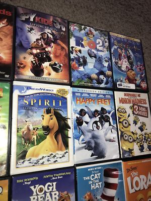 15 Dvds Lorax Megamind Puss In Boots Yogi Bear Happy Feet Spirit