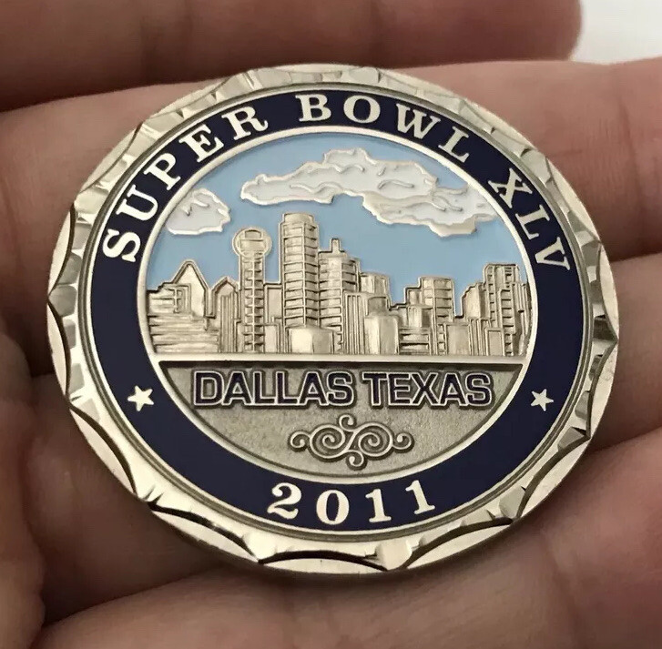 Super Bowl XLV 45 Dallas PD Police Challenge Coin Green Bay