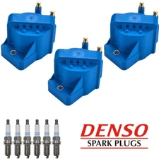 Performance Ignition Coil & Denso Platinum Spark Plug For Isuzu Rodeo 3.2 DR39