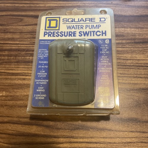 Square D FSG2J20M4CP Pumptrol 20-40 psi Water Pump Pressure Switch