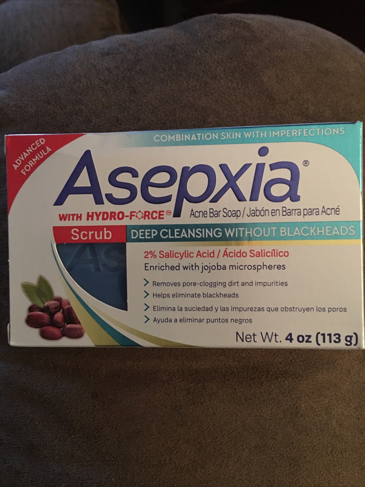 Asepxia Deep Cleansing Scrub Bar Soap. Acne Treatment With Salicylic