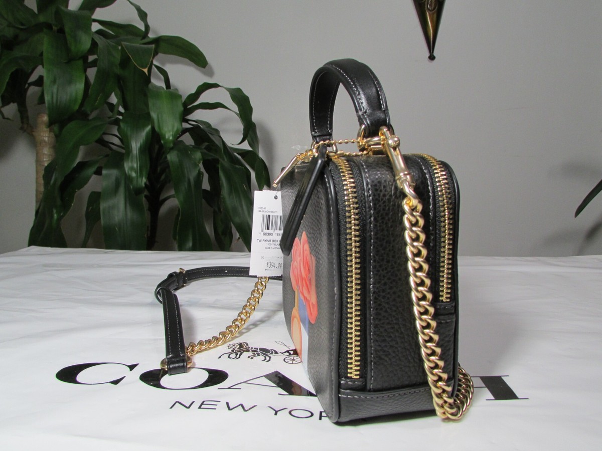 NWT Coach Leather X Tom Wesselmann Box Crossbody Bag CQ047 Black