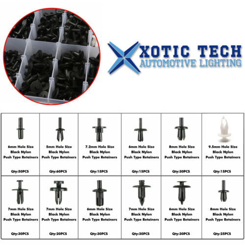 350x Car Universal Body Hole Push Pin Rivet Fasteners Kit For Honda Civic Accord - Picture 8 of 12