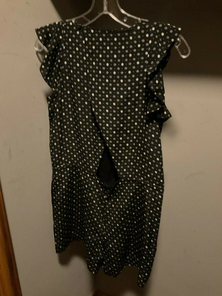 MADEWELL Silk romper shorts XXS petalplay black polka dot  - Image 3 of 4