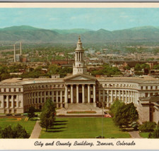 1956 Denver City & County Building Bannock St. CO Vintage Postcard Postmark 1964