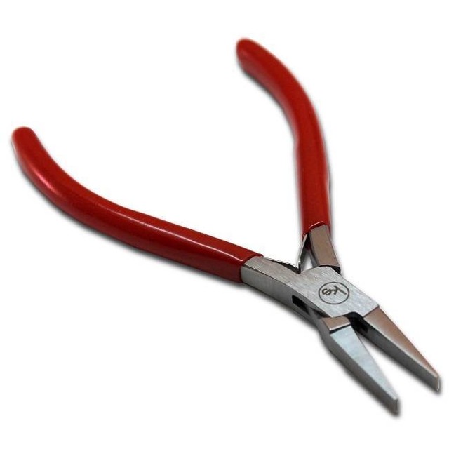 Kent 4.5" Flat Nose Micro Plier, Smooth Flat Jaws with Leaf Spring For