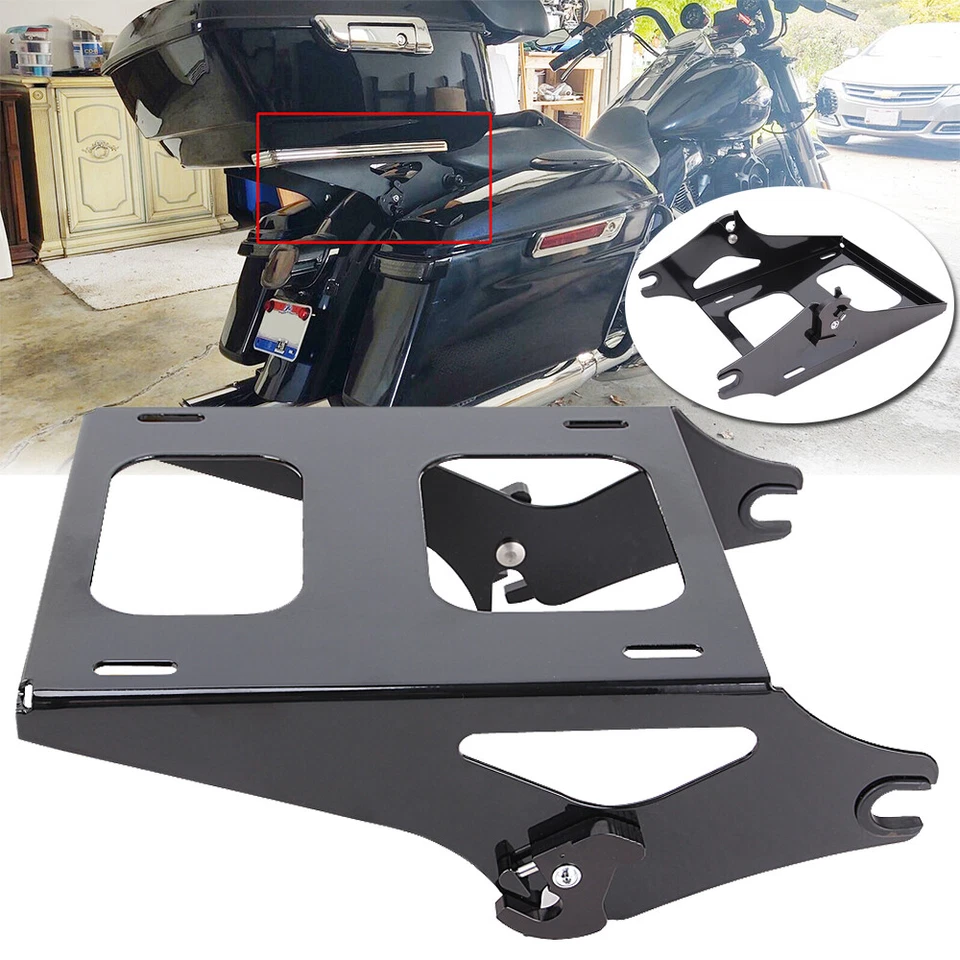 2-цветный Two-Up Tour Pack Pak держатель багажник для Harley Ultra Limited 2014 + - Изображение 4 из 4