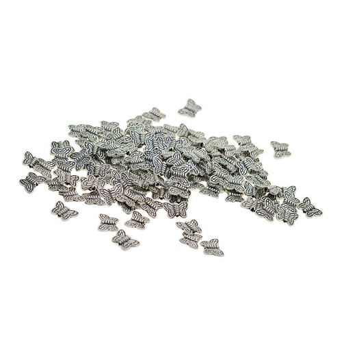 100 Pieces Each Pack, Alloy Butterfly Animal Spacer Beads, Retro Vintage Tibetan - Picture 4 of 9