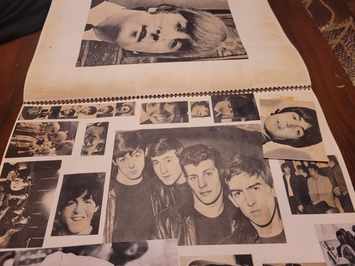 Selbstgemachte Beattles Sammelalbum 32 Seiten schwarz-weiß geschnittene Fotos aus den 60er Jahren - Bild 9 von 23