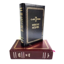 Faux Leather Books Decor Staging Display Longmeadow Press Hardcover Lot of 2