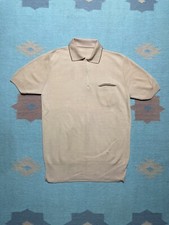 Vintage 60s Ban Lon polo shirt short sleeve 1/4 zip soft nylon adult large