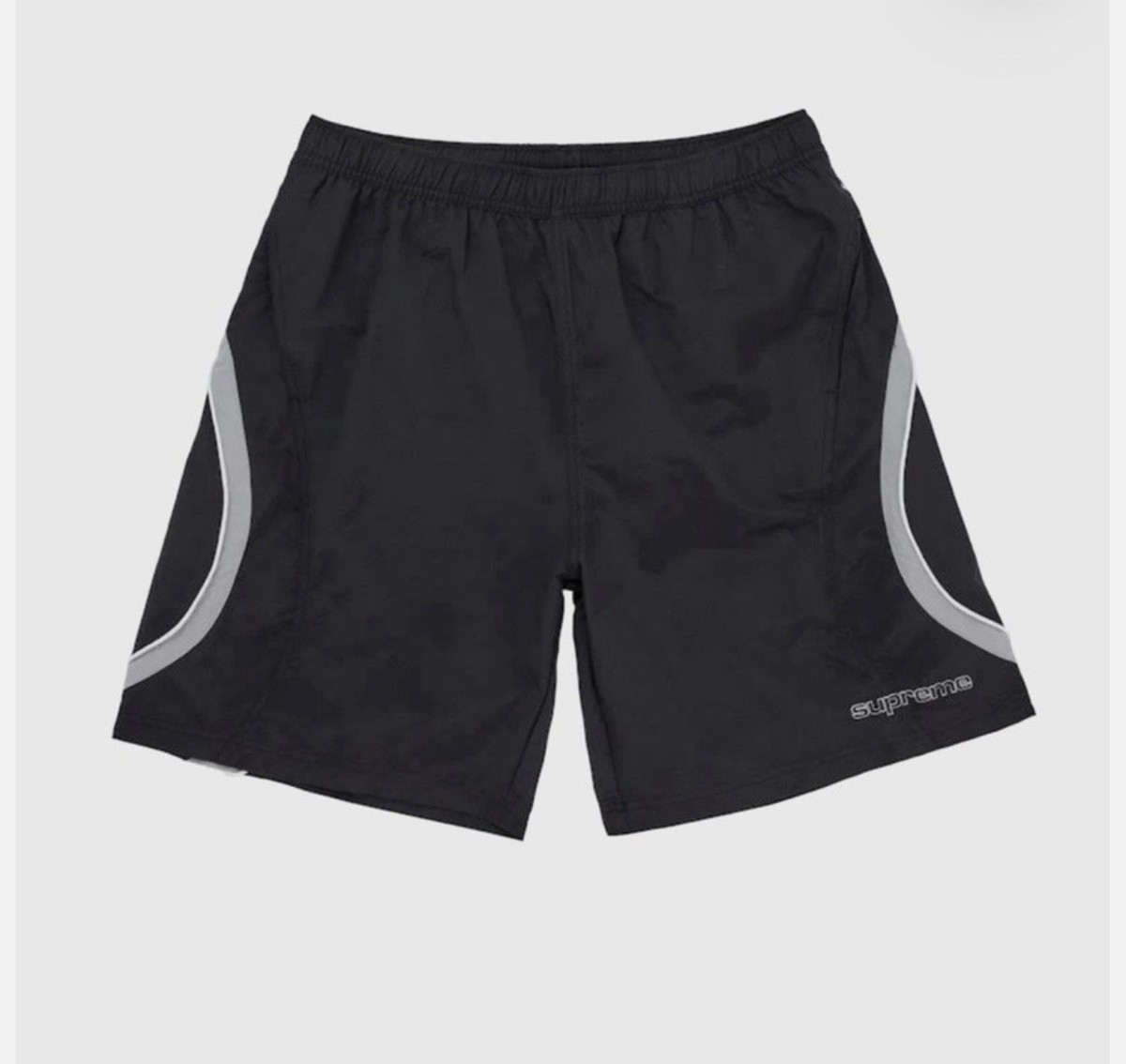 Supreme Paneled Water Short Black Medium SS26 Nylon Swim Shorts
