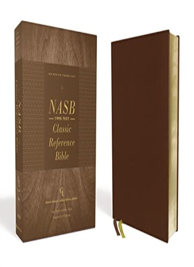 NASB, Classic Reference Bible, Genuine Leather, Buffalo, Brown, Red Letter, 199 - Image 3