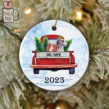 Greyhound Christmas Truck Ornament, Greyhound Dog Ornament, Greyhound Lover, ...