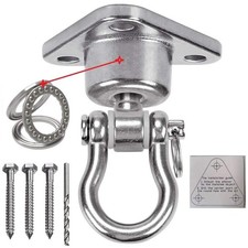 9M Stainless Steel Hanger with Smooth Swing Bearings, Heavy Duty 180  360 