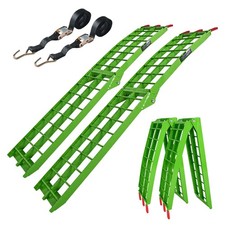 Auffahrrampe Verladerampe Verladeschiene Rampe Alu 680 kg klappbar 2er gr&uuml;n