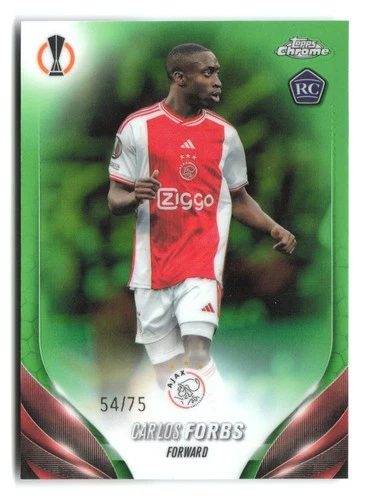 2023-24 Topps Chrome UEFA Club Competitions #90 Carlos Forbs Green Refractor