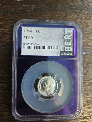 NGC PF 69 Cameo 1964 Roosevelt Dime BERT